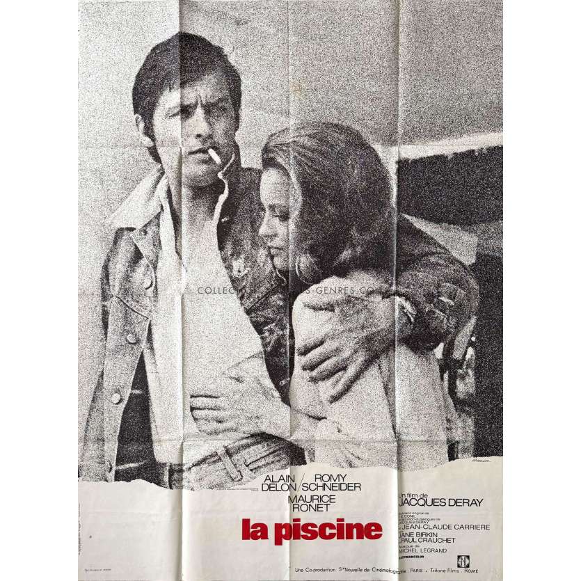 LA PISCINE Affiche de film120x160 cm - 1969 - Alain Delon, Romy Schneider, Jacques Deray