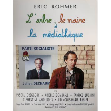 L'ARBRE LE MAIRE ET LA MEDIATHEQUE Affiche de film- 40x54 cm. - 1993 - Arielle Dombasle, Eric Rohmer