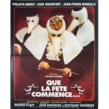 QUE LA FETE COMMENCE Affiche de film- 40x54 cm. - 1975 - Noiret, Bertrand Tavernier