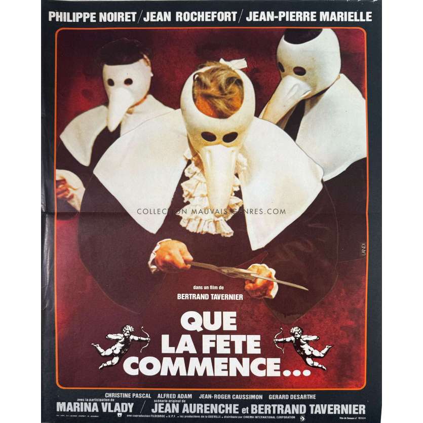 QUE LA FETE COMMENCE Affiche de film- 40x54 cm. - 1975 - Noiret, Bertrand Tavernier