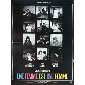 UNE FEMME EST UNE FEMME Affiche de film- 40x54 cm. - 1961/R1980 - Anna Karina, Jean-Luc Godard