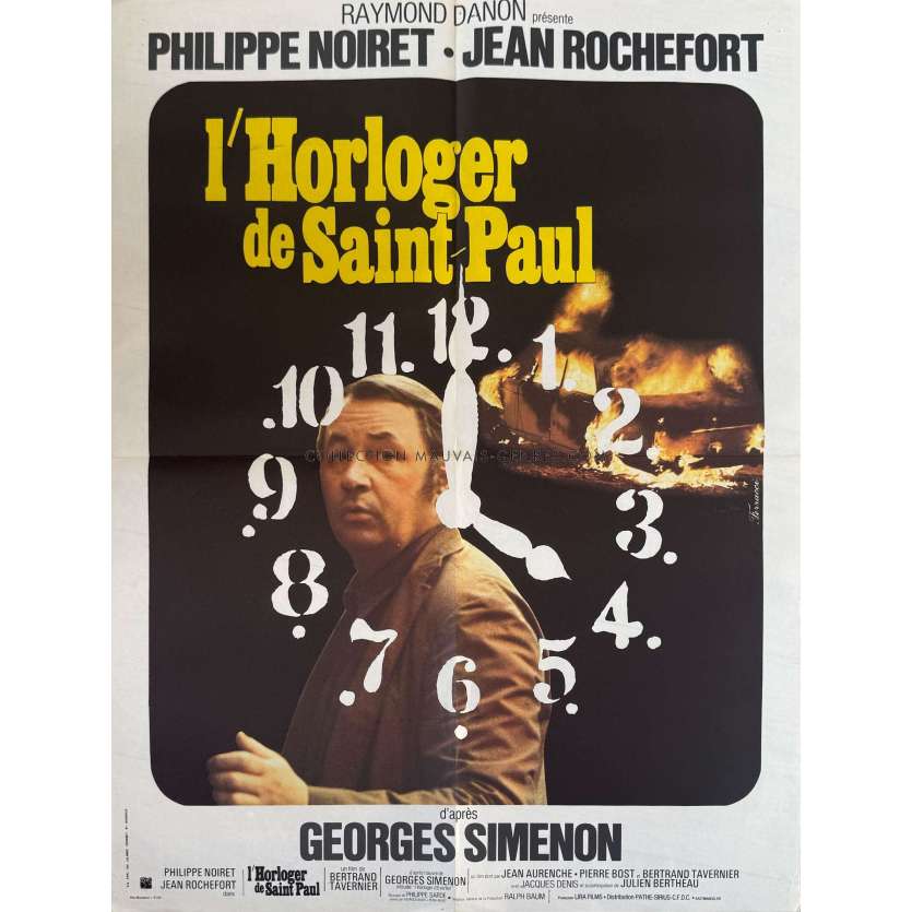 L'HORLOGER DE SAINT-PAUL Affiche de film- 60x80 cm. - 1974 - Philippe Noiret, Bertrand Tavernier