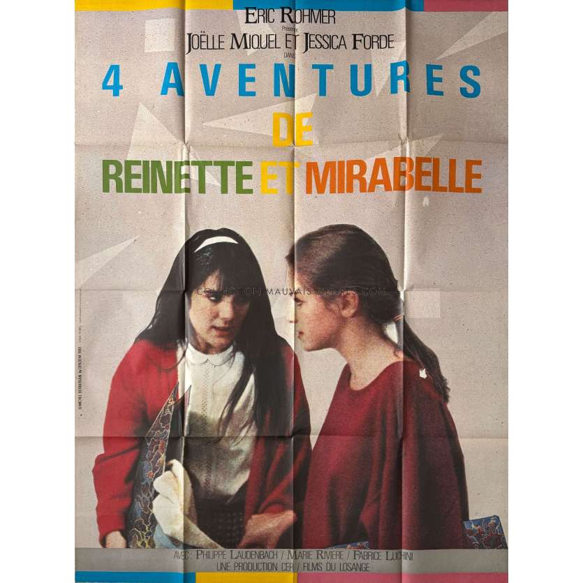 FOUR ADVENTURES OF REINETTE AND MIRABELLE Original Movie Poster- 47x63 in. - 1987 - Joëlle Miquel, Eric Rohmer