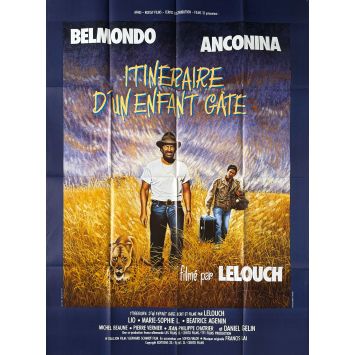 ITINERAIRE D'UN ENFANT GATE Affiche de film- 120x160 cm. - 1988 - Jean-Paul Belmondo, Claude Lelouch