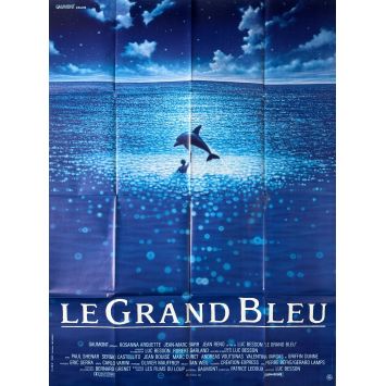 THE BIG BLUE Original Movie Poster- 47x63 in. - 1988 - Jean Reno, Luc Besson