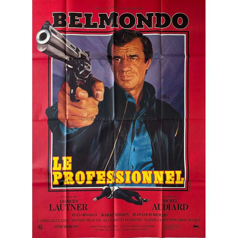 THE PROFESSIONAL Original Movie Poster- 47x63 in. - 1981 - Jean-Paul Belmondo, Georges Lautner