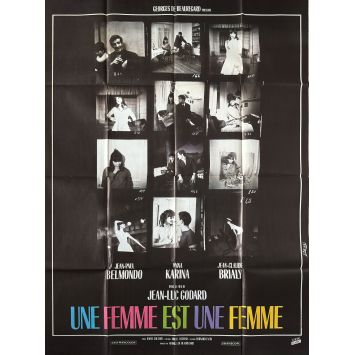 A WOMAN IS A WOMAN Original Movie Poster- 47x63 in. - 1961/R1980 - Anna Karina, Jean-Luc Godard