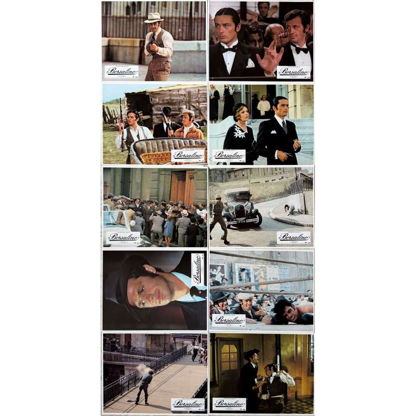 BORSALINO Photos de film x10 - 24x30 cm. - 1970 - Jean-Paul Belmondo, Alain Delon