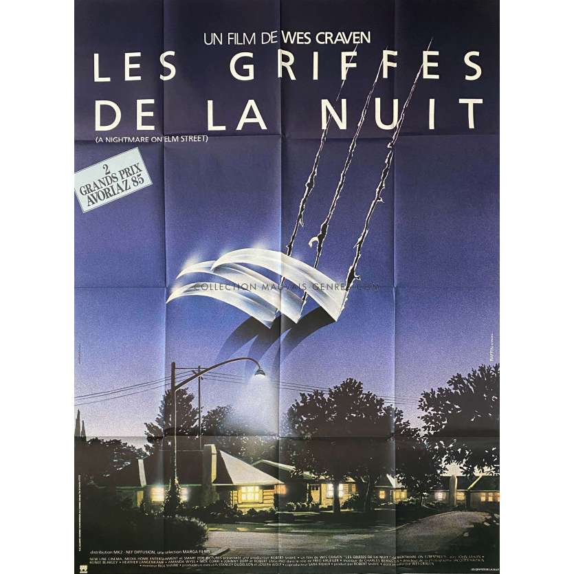 LES GRIFFES DE LA NUIT Affiche de cinéma française- 120x160 cm. - 1985 - Robert Englund, Wes Craven, Freddy Kruger