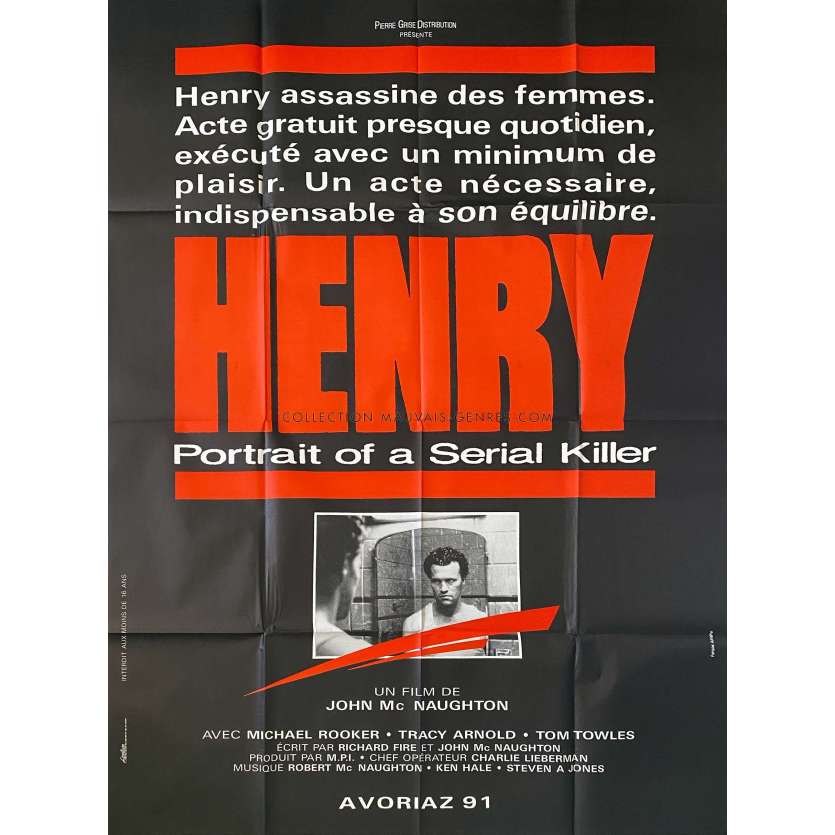 HENRY PORTRAIT OF A SERIAL KILLER Original Movie Poster- 47x63 in. - 1986 - Michael Rooker, John McNaughton