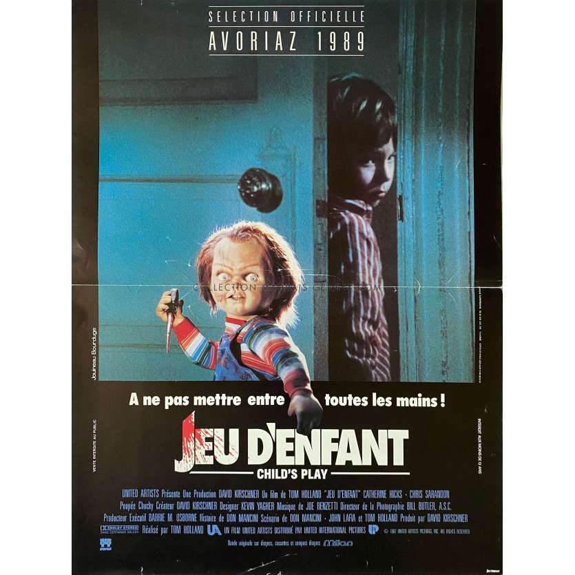 CHUCKY JEU D'ENFANT Affiche de film- 40x54 cm. - 1988 - Catherine Hicks, Tom Holland