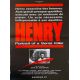 HENRY PORTRAIT OF A SERIAL KILLER Affiche de film- 40x54 cm. - 1986 - Michael Rooker, John McNaughton