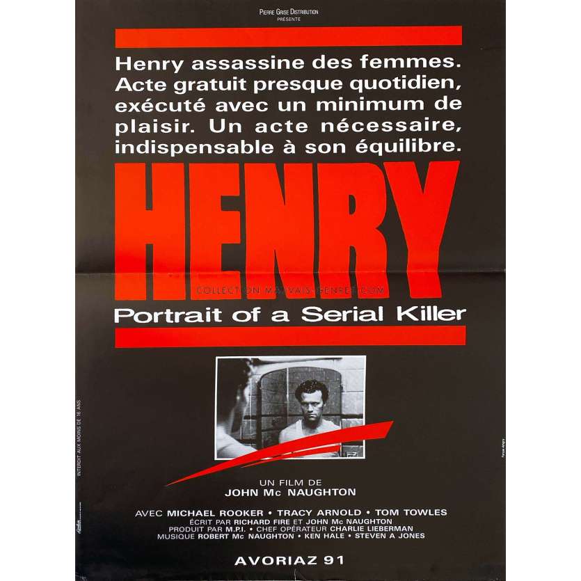 HENRY PORTRAIT OF A SERIAL KILLER Original Movie Poster- 15x21 in. - 1986 - Michael Rooker, John McNaughton