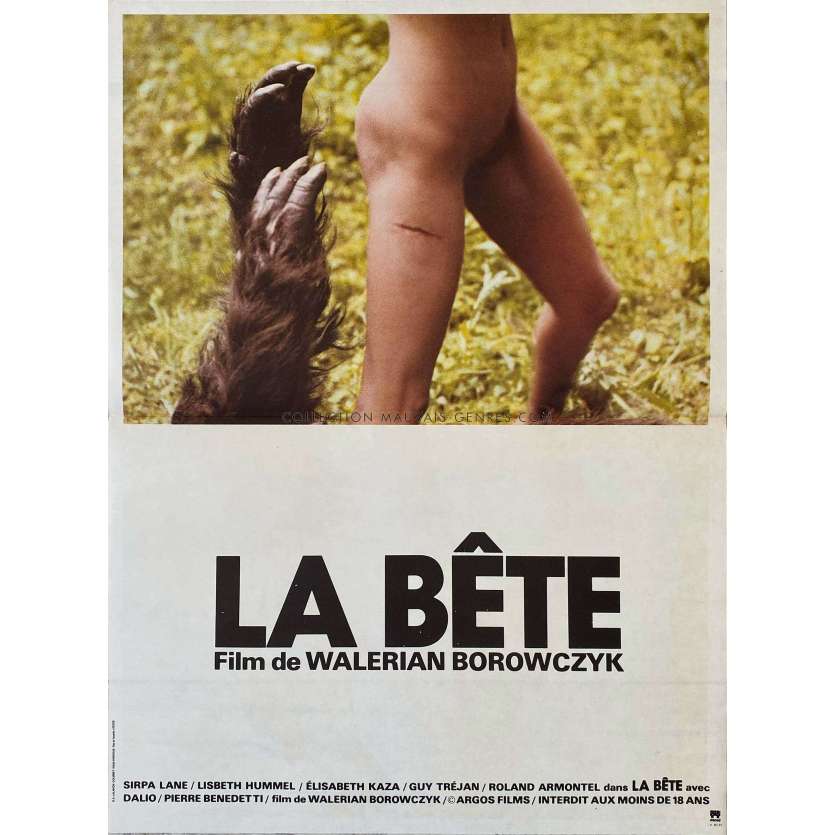 THE BEAST Original Movie Poster- 15x21 in. - 1975 - Sirpa Lane, Walerian Borowczyk