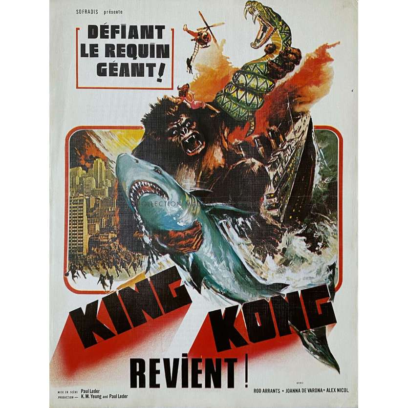 KING KONG REVIENT Synopsis- 24x30 cm. - 1976 - Rod Arrants, Paul Leder