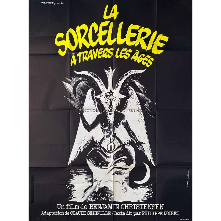 HAXAN Rare Movie Poster 47x63 in - 1922/R1960 - Benjamin Christensen, Witchcraft !