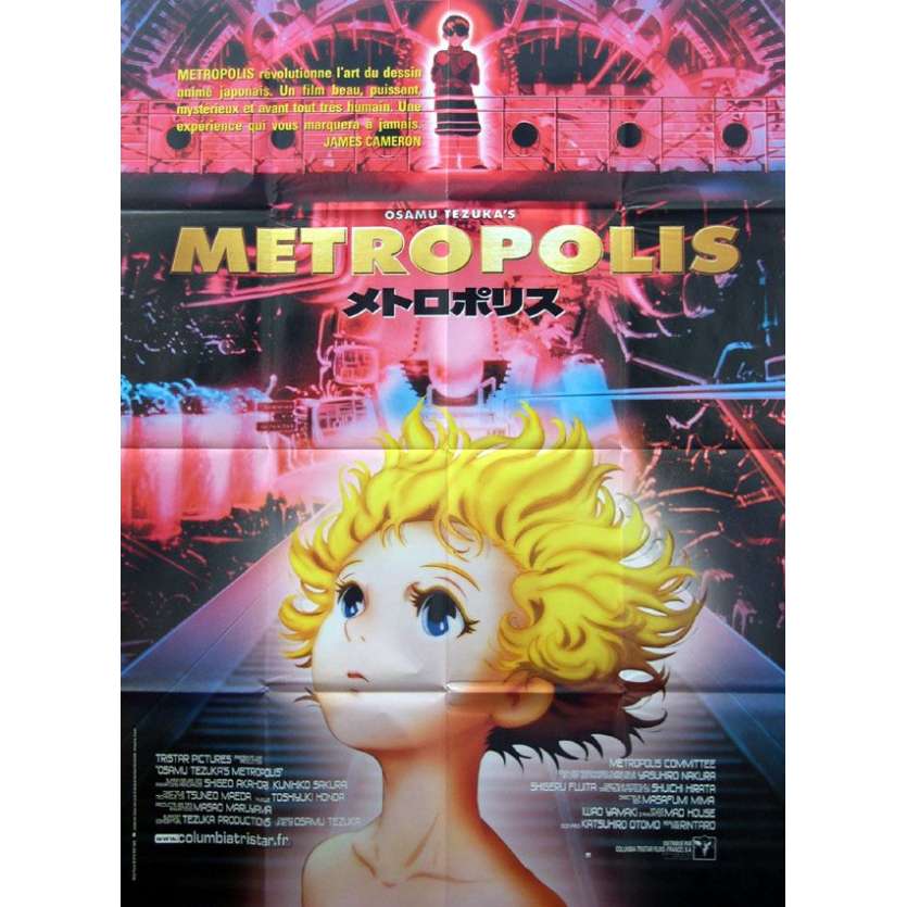 METROPOLIS Affiche FR 120x160 '01 Rintaro, Tezuka, Manga Movie Poster 
