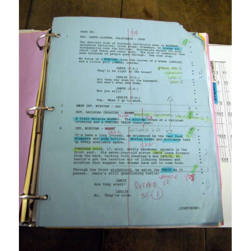 MORTUARY Bible de Production annotée '05 Tobe Hooper, Movie script