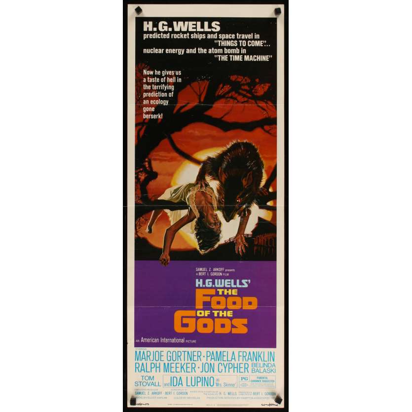 FOOD OF THE GODS insert '76 artwork of giant rat feasting on dead girl by Drew Struzan!