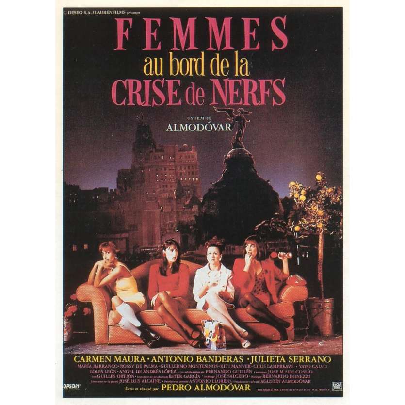 FEMMES AU BORD DE LA CRISE DE NERFS Affiche FR 120x160 '88 Pedro Almodovar poster