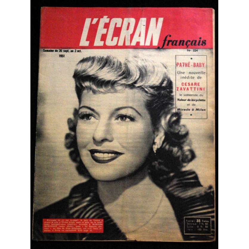 L'Ecran Français – N°324 – 1951 – Madeleine Robinson