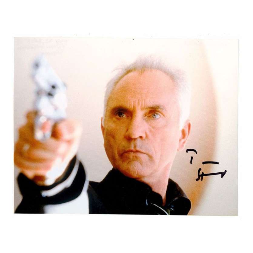 Mauvais-genres.com TERENCE STAMP Photo signée (L'Anglais de Soderbergh) 2000 Photos signées