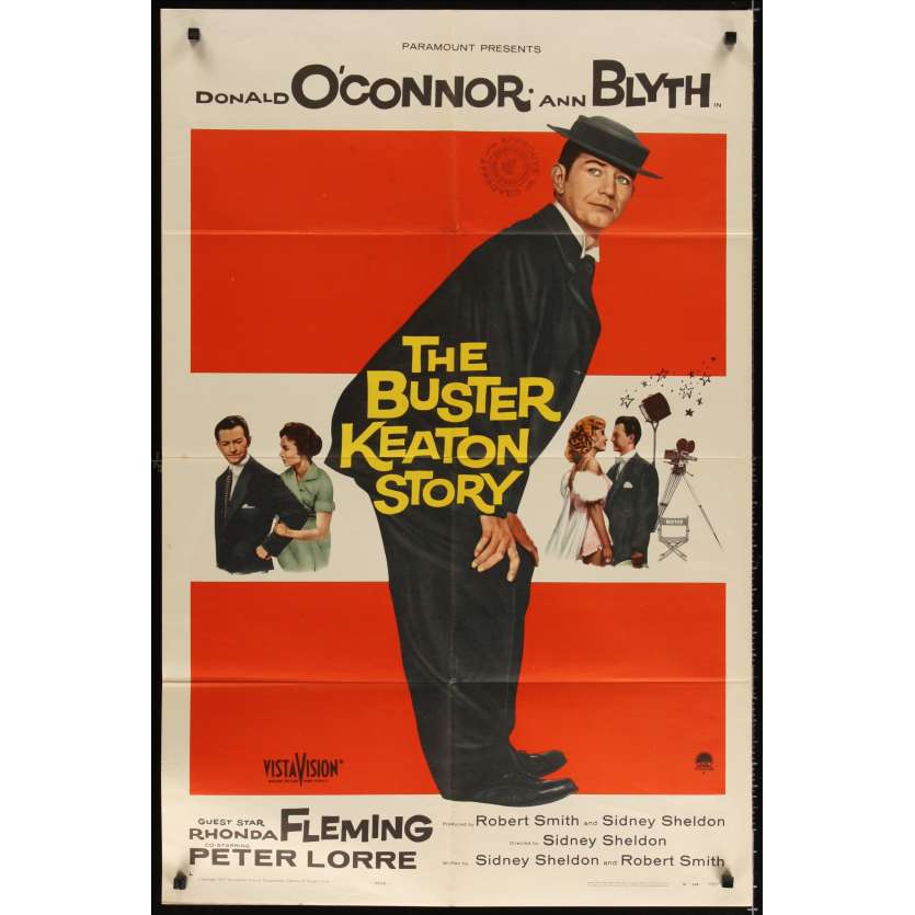 L'HOMME QUI N'A JAMAIS RI Affiche Originale US '57 Buster Keaton Peter Lorre Movie poster