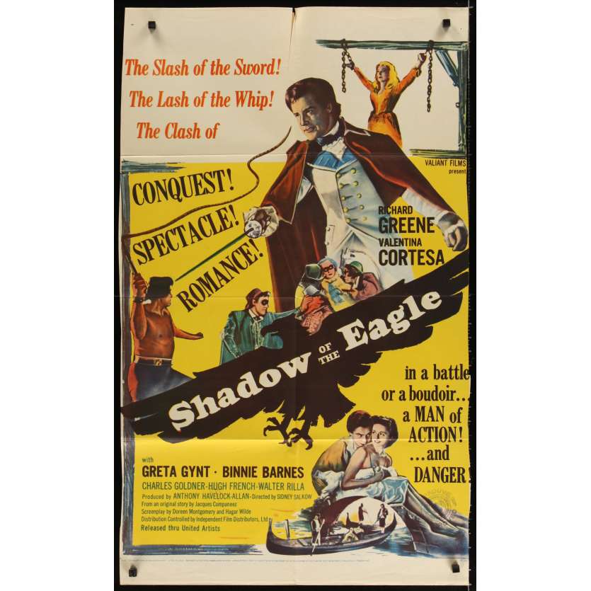 SHADOW OF THE EAGLE Affiche Originale US '55 George Montgomery Movie poster