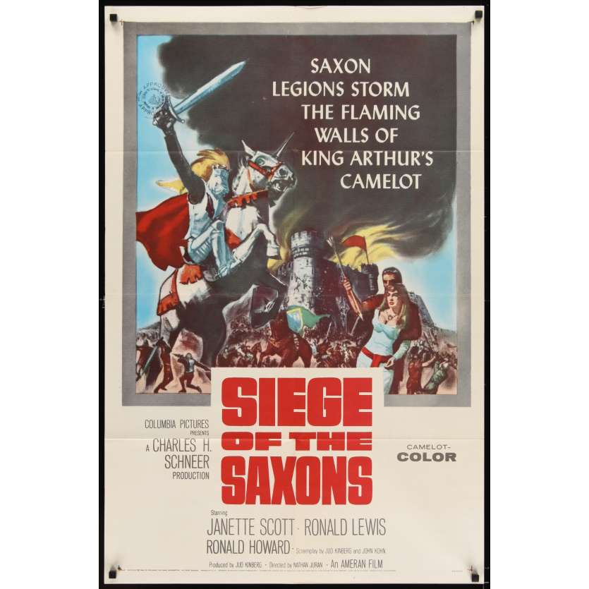 SIEGE OF THE SAXONS Affiche Originale US '61 Janette Scott Movie poster