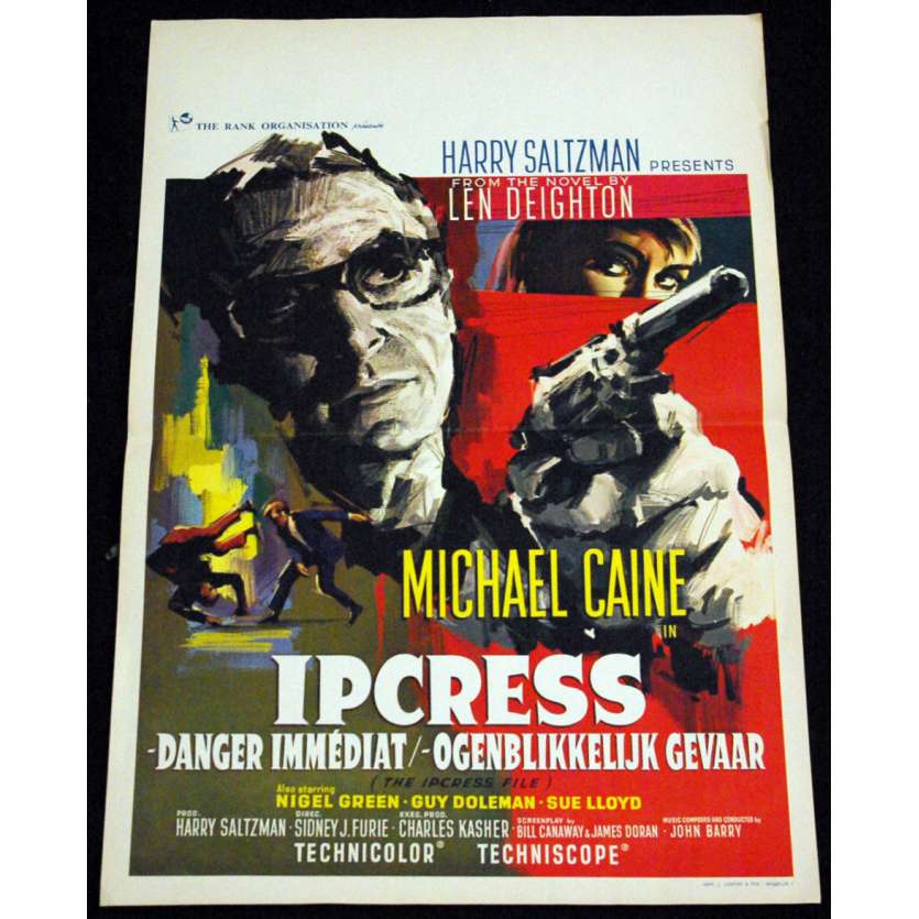 IPCRESS FILES Belgian Movie Poster '65 Michael Caine Harry Palmer