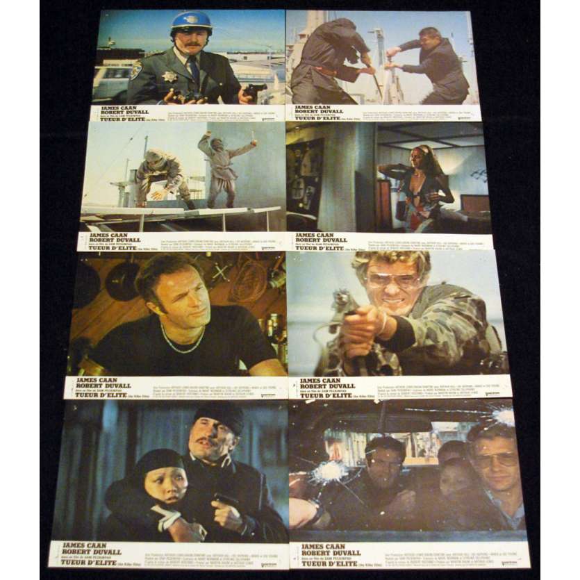 KILLER ELITE Lobby cards x8 FR '75 James Caan, Sam Peckinpah