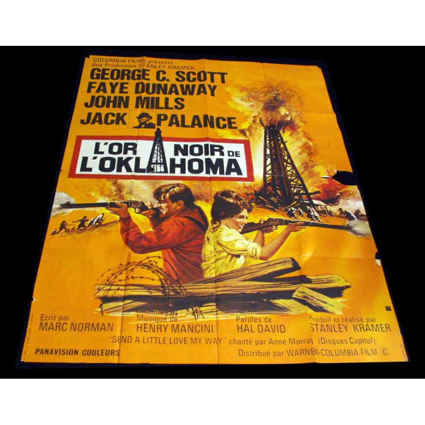 L'OR NOIR DE L'OKLAHOMA Affiche 120x160 FR '73 Faye Dunaway, Jack Palance Movie Poster