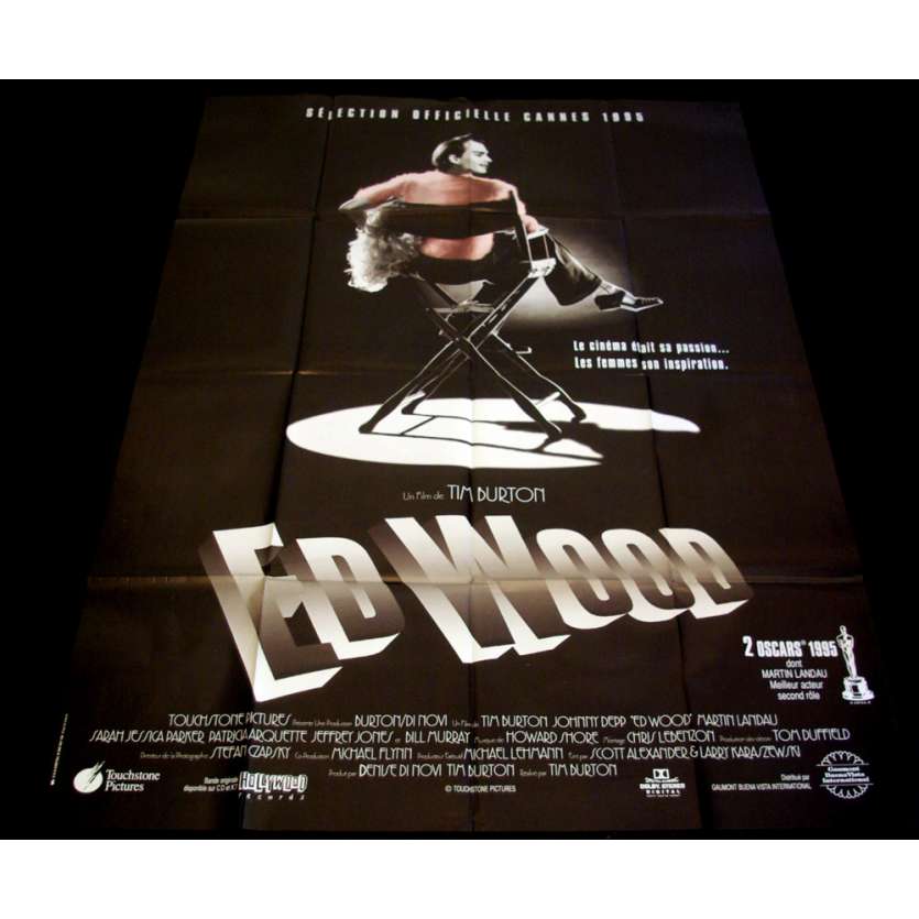 ED WOOD Affiche 120x160 FR '94 Tim Burton, Johnny Deep Movie Poster