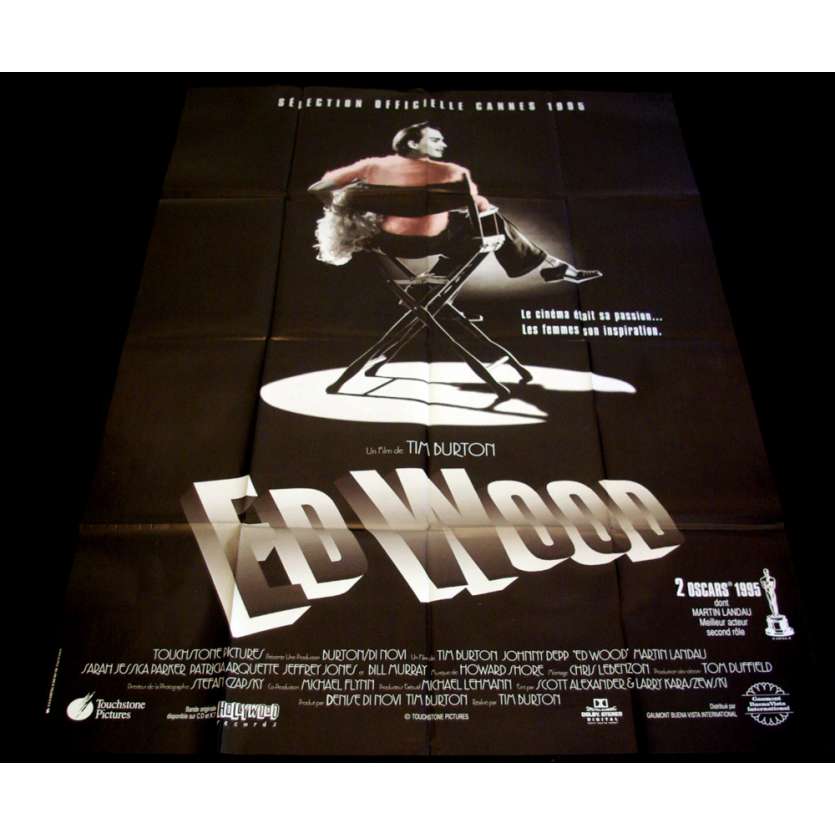 ED WOOD French Movie Poster 47x63 '94 Tim Burton, Johnny Deep