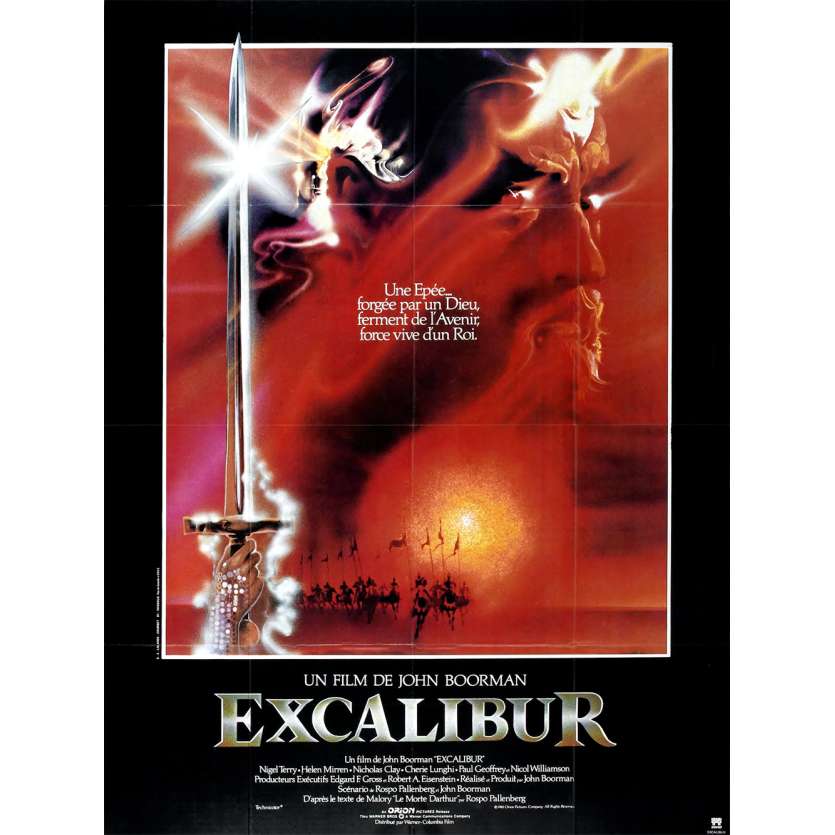 EXCALIBUR French Movie Poster 47x63 '81 John Boorman