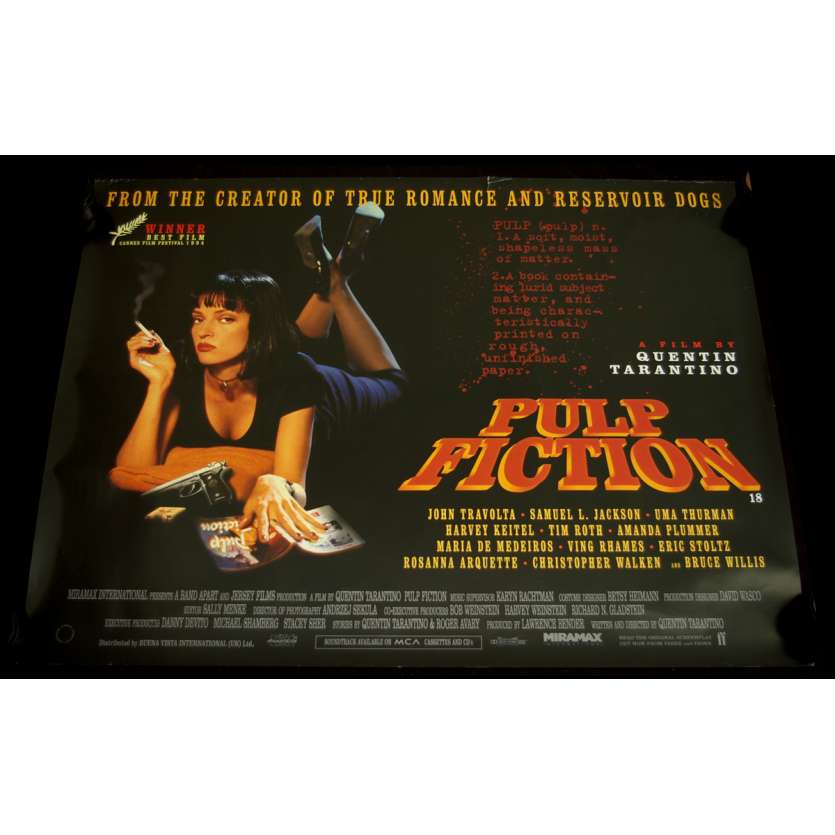 PULP FICTION Affiche UK 76x101 Quentin tarantino Original Quad Poster