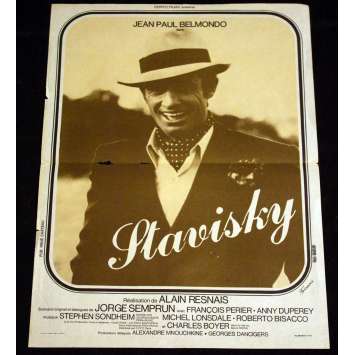 STAVISKY French Movie Poster 15x21 '74 Jean-Paul Belmondo STAVISKY French Movie Poster 15x21 '74 Jean-Paul Belmondo