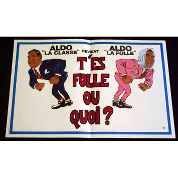 T'ES FOLLE OU QUOI French Movie Poster 15x21 '82 Aldo Maccione