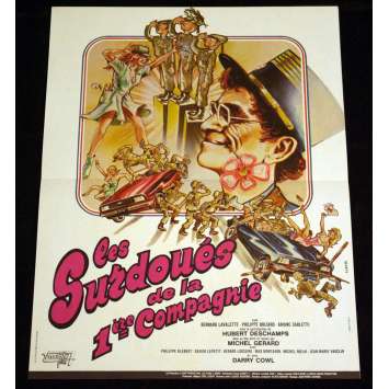 SURDOUES DE LA 1ERE COMPAGNIE French Movie Poster 15x21 '80 Darry Cowl