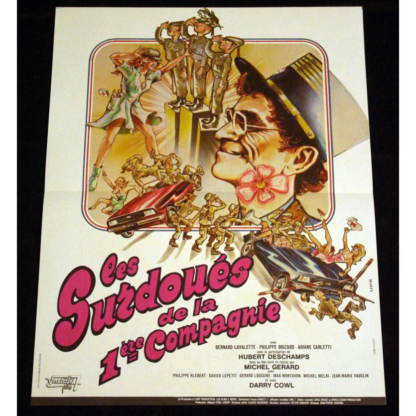 SURDOUES DE LA 1ERE COMPAGNIE French Movie Poster 15x21 '80 Darry Cowl