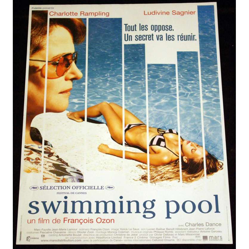 SWIMMING POOL French Movie Poster 15x21 '03 Ludivine Sagnier, Rampling