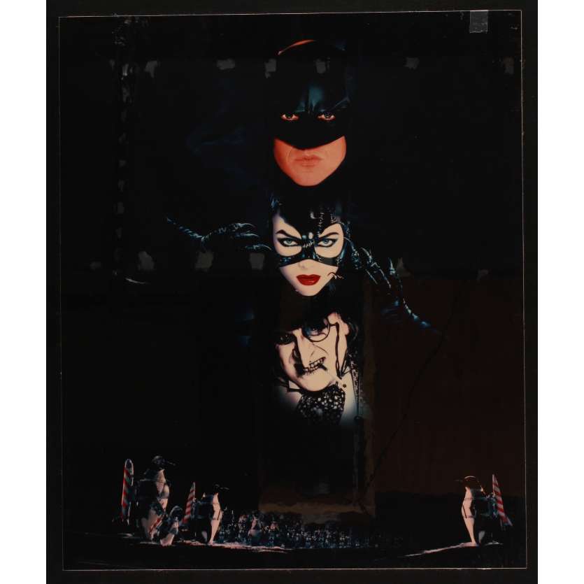 BATMAN RETURNS concept art '92 Michael Keaton, Danny DeVito, Michelle Pfeiffer, Tim Burton