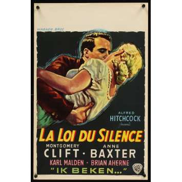 I CONFESS Belgian '53 Alfred Hitchcock, artwork of Montgomery Clift & Anne Baxter I CONFESS Belgian '53 Alfred Hitchcock, artwork of Montgomery Clift & Anne Baxter