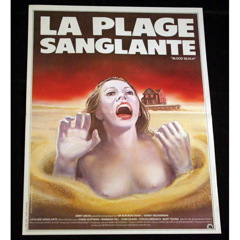 PLAGE SANGLANTE Affiche 40x60 FR '80 John Saxon