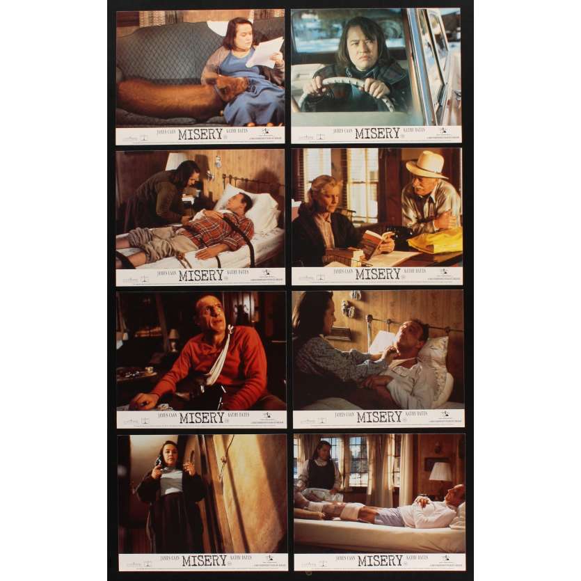 MISERY Photos exploitation x8 UK '90 Rob Reiner, Stephen King, James Caan, Kathy Bates`