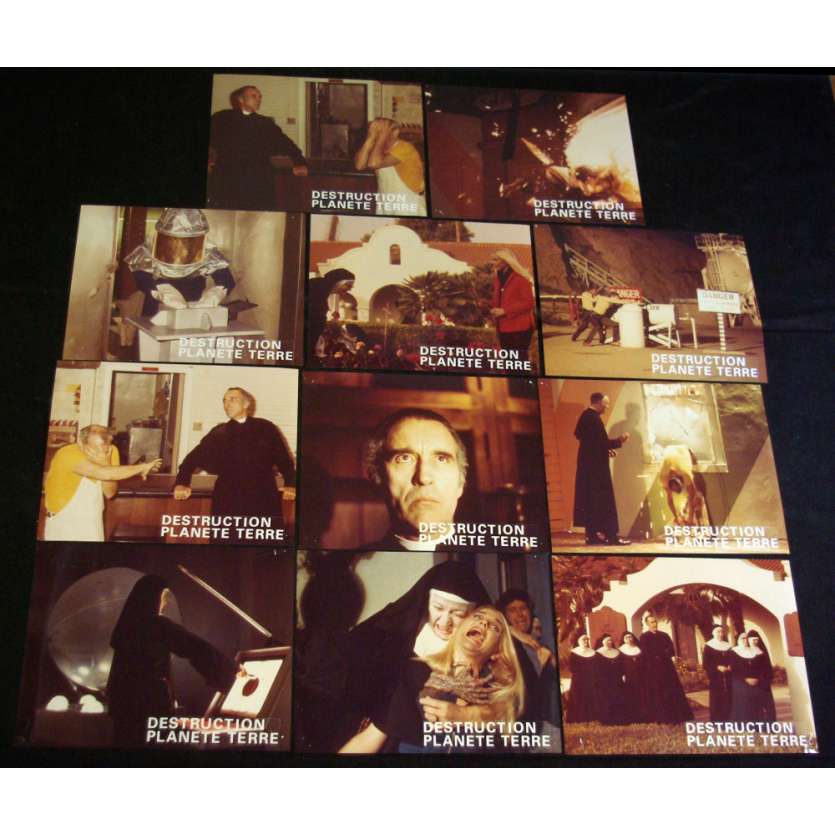 END OF THE WORLD Lobby Cards x11 8x11 '77 Christopher Lee