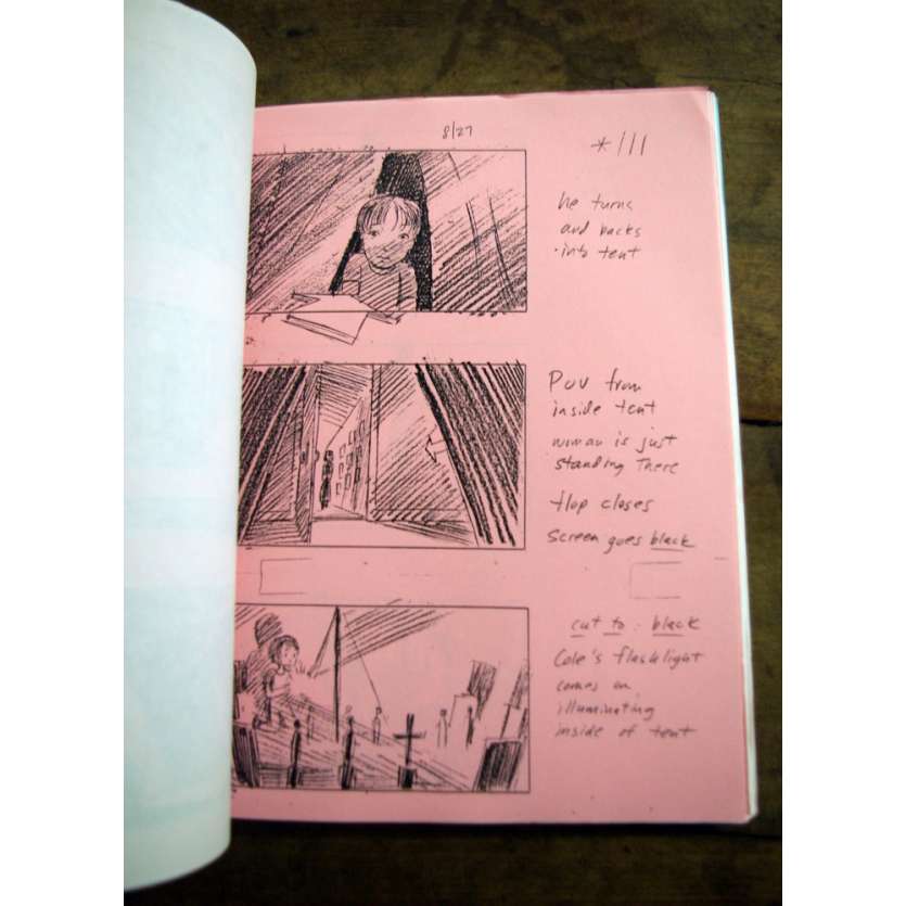 6E SENS Storyboard de production '98 Bruce Willis, M. Night Shyamlan