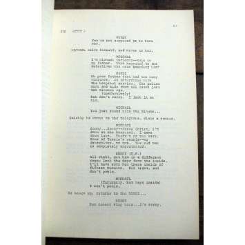 PARRAIN Scénario de production '71 F.F. Coppola, Marlon Brando, Al Pacino Movie Script PARRAIN Scénario de production '71 F.F. Coppola, Marlon Brando, Al Pacino Movie Script