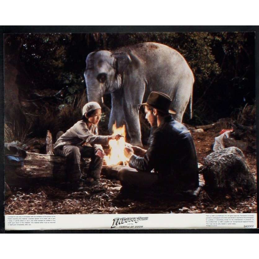 INDIANA JONES & THE TEMPLE OF DOOM Lobby Card '84 Harrison Ford, Spielberg