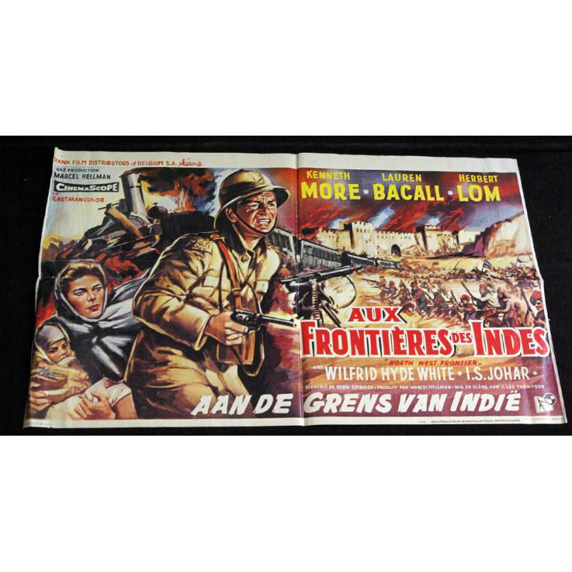 AUX FRONTIERES DES INDES Affiche 90x55 FR R70 Lauren Bacall  Movie Poster